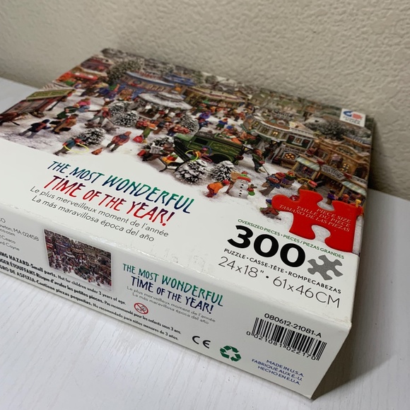 Joan Steiner The Most Wonderful Time 300 Pc Puzzle Oversized Pc Used Complete - Picture 2 of 4